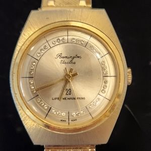 Remington Electra Lifetime Mainspring Gold and Diamond Watch